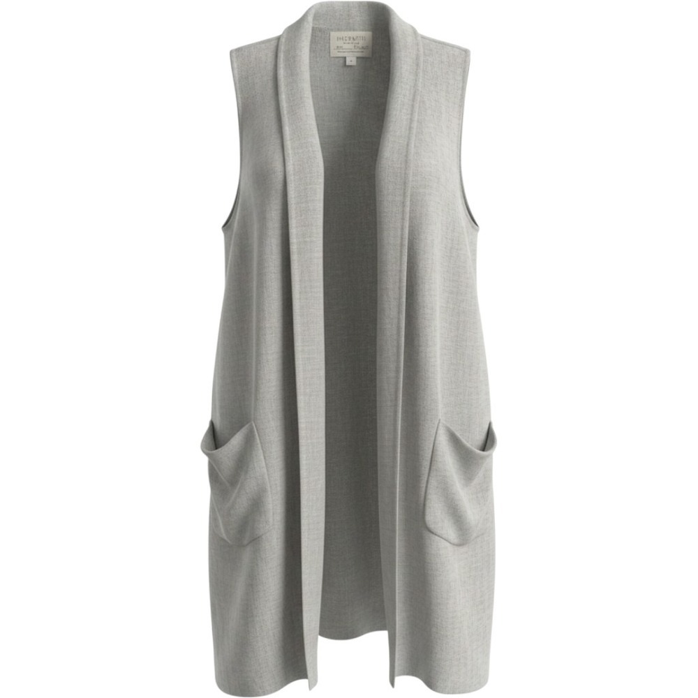 Hackwith Design House Duster Womens 8/10 Grey Excellent Sleeveless Mei
